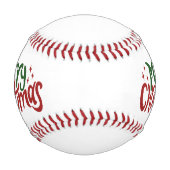 Frohe Weihnachten mit Weihnachtsmannmütze an der S Baseball (Vorderseite)