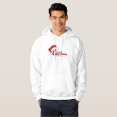 Frohe Weihnachten mit Weihnachtsmannmütze Hoodie (Vorne ganz)