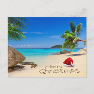 Frohe Weihnachten mit Weihnachtsmannmütze in den T