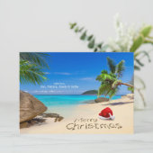 Frohe Weihnachten mit Weihnachtsmannmütze in den T (Stehend Vorderseite)