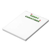 Frohe Weihnachten mit Weihnachtsmannmützen Notizblock (Rotiert)