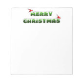 Frohe Weihnachten mit Weihnachtsmannmützen Notizblock (Vorderseite)