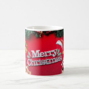 Frohe Weihnachten mit Winter-Rentier-Feiertagsgesc Kaffeetasse