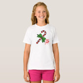 Frohe Weihnachten mit Zuckerstange T-Shirt (Vorne ganz)