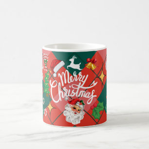 Frohe Weihnachten mit Zuckerstangen Geschenken Kaffeetasse