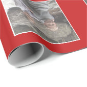 Frohe Weihnachten mit zwei quadratischen Fotos - r Geschenkpapier (Rolleneckpunkt)