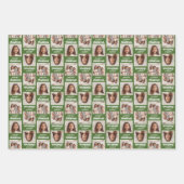 Frohe Weihnachten mit zwei quadratischen Fotos - r Geschenkpapier Set (Vorderseite 2)