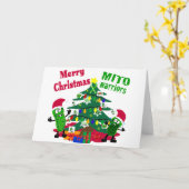 Frohe Weihnachten Mito Warriors Karte (Gelbe Blume)