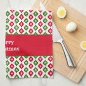 Frohe Weihnachten Mitte des Jahrhunderts Moderne S Geschirrtuch (Viertel Falte)