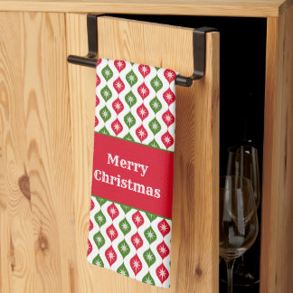 Frohe Weihnachten Mitte des Jahrhunderts Moderne S Geschirrtuch