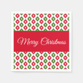 Frohe Weihnachten Mitte des Jahrhunderts Moderne S Serviette (Vorderseite)