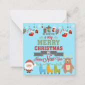 Frohe Weihnachten Mitteilungskarte (Rückseite)