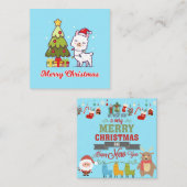 Frohe Weihnachten Mitteilungskarte (Vorne/Hinten)