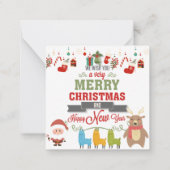 Frohe Weihnachten Mitteilungskarte (Rückseite)