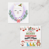 Frohe Weihnachten Mitteilungskarte (Vorne/Hinten)