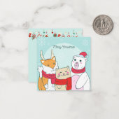 Frohe Weihnachten Mitteilungskarte (Vorderseite/Rückseite Beispiel)