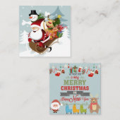 Frohe Weihnachten Mitteilungskarte (Vorne/Hinten)
