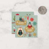 Frohe Weihnachten Mitteilungskarte (Vorderseite/Rückseite Beispiel)