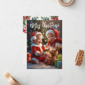 Frohe Weihnachten Mitteilungskarte (Vorderseite/Rückseite Beispiel)