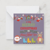 Frohe Weihnachten Mitteilungskarte (Rückseite)