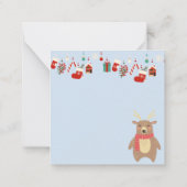 Frohe Weihnachten Mitteilungskarte (Rückseite)