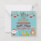 Frohe Weihnachten Mitteilungskarte (Rückseite)