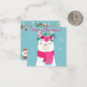 Frohe Weihnachten Mitteilungskarte (Vorderseite/Rückseite Beispiel)