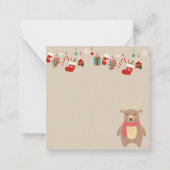 Frohe Weihnachten Mitteilungskarte (Rückseite)