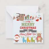 Frohe Weihnachten Mitteilungskarte (Rückseite)