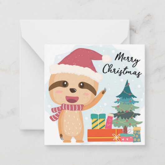 Frohe Weihnachten Mitteilungskarte (Vorderseite)