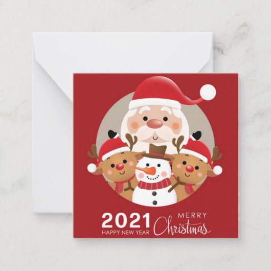 Frohe Weihnachten Mitteilungskarte (Vorderseite)