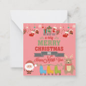 Frohe Weihnachten Mitteilungskarte (Rückseite)