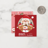 Frohe Weihnachten Mitteilungskarte (Vorderseite/Rückseite Beispiel)