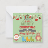 Frohe Weihnachten Mitteilungskarte (Rückseite)