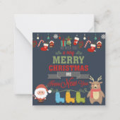 Frohe Weihnachten Mitteilungskarte (Rückseite)