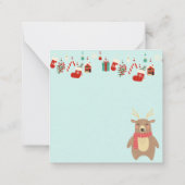 Frohe Weihnachten Mitteilungskarte (Rückseite)