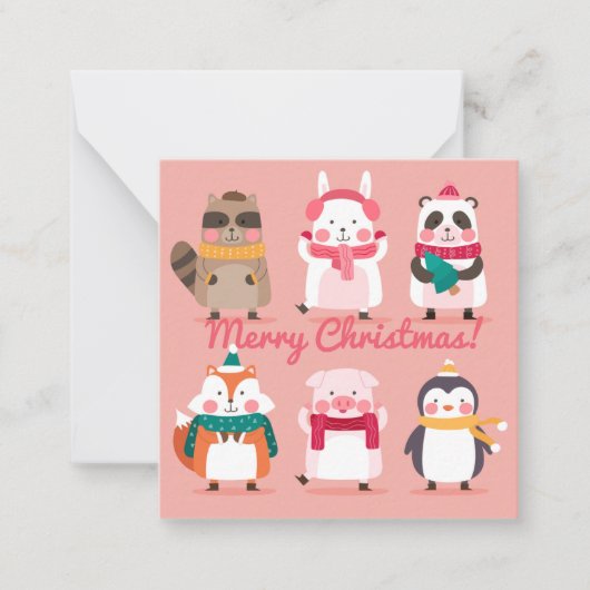 Frohe Weihnachten Mitteilungskarte (Vorderseite)