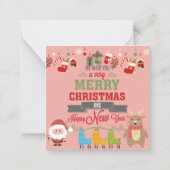 Frohe Weihnachten Mitteilungskarte (Rückseite)