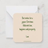 Frohe Weihnachten: Mitteilungskarte (Rückseite)