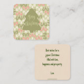 Frohe Weihnachten: Mitteilungskarte (Vorne/Hinten)