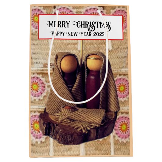 Frohe Weihnachten! Mittlere Geschenktüte (Vorderseite)