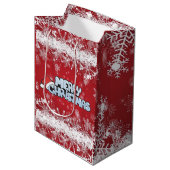 Frohe Weihnachten Mittlere Geschenktüte (Vorderseite Schrägansicht)