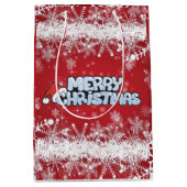 Frohe Weihnachten Mittlere Geschenktüte (Vorderseite)