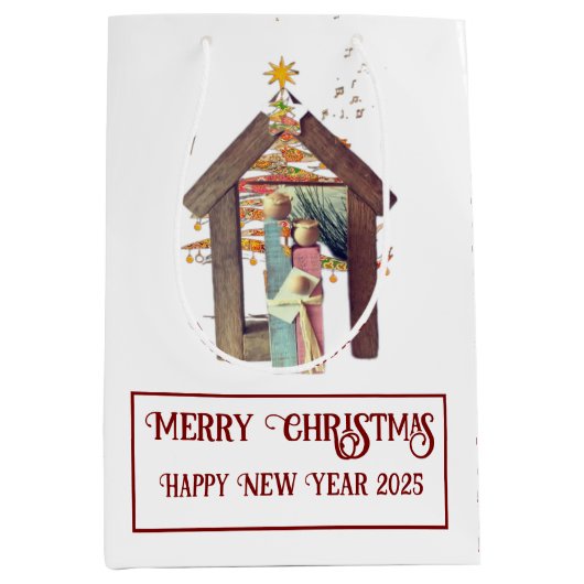 Frohe Weihnachten! Mittlere Geschenktüte (Vorderseite)