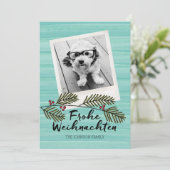 Frohe Weihnachten Mod Watercolor 1 Foto (Stehend Vorderseite)