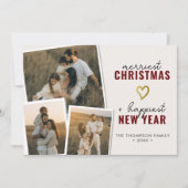 Frohe Weihnachten | Modern Boho 3 Foto Collage (Vorderseite)