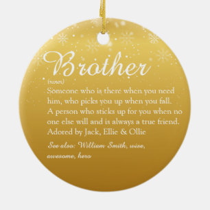 Frohe Weihnachten Modern Lustige Bruder Definition Keramik Ornament