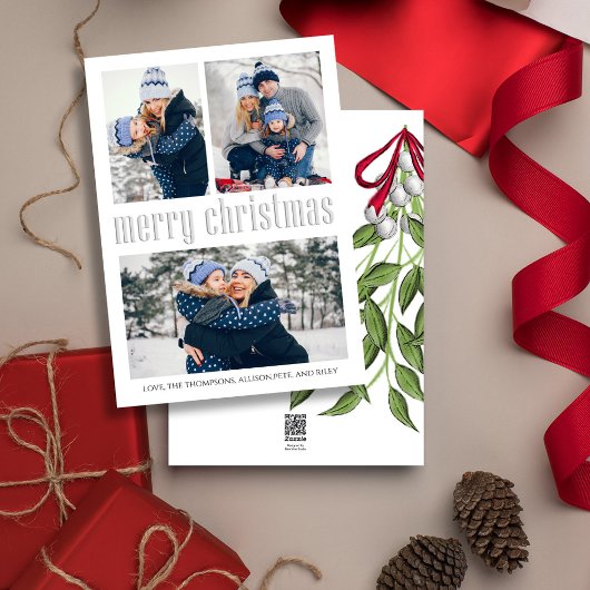 Frohe Weihnachten Modern Simple Mistletoe 3 Foto