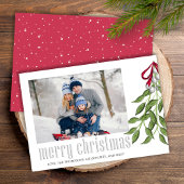 Frohe Weihnachten Modern Simple Mistletoe One Foto