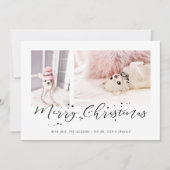 Frohe Weihnachten | Modern Two Foto Collage (Vorderseite)